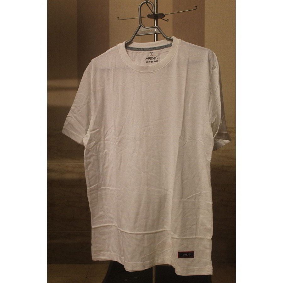 Arino White Crew Neck Cotton Comfort T-Shirt - House Of Calibre
