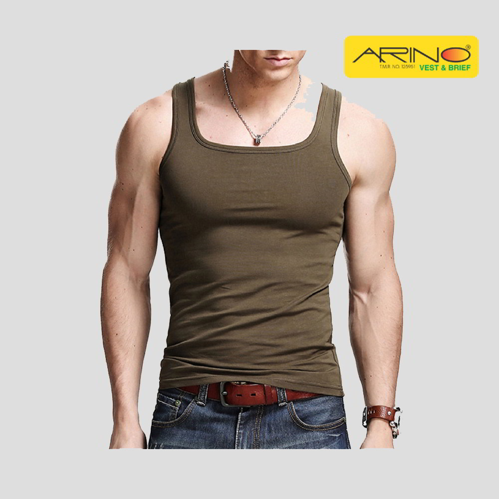 Arino Brown Tank Top RIB Sendo Vest House Of Calibre