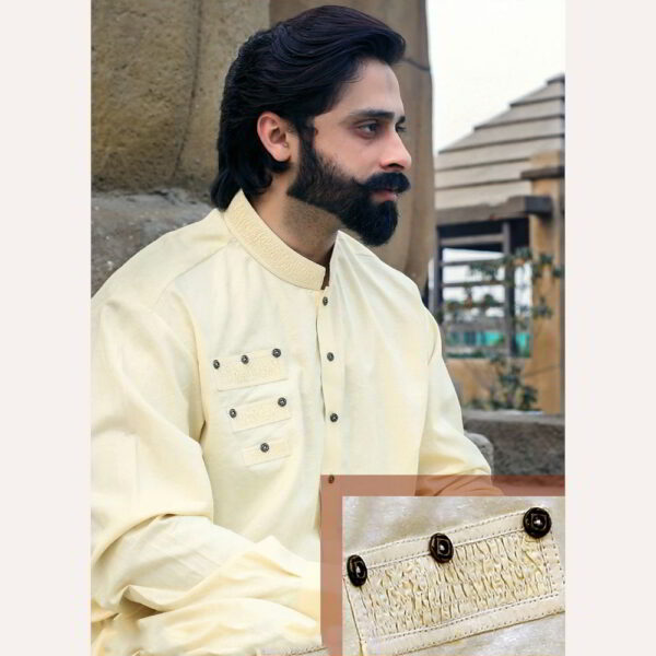 cream color kurta