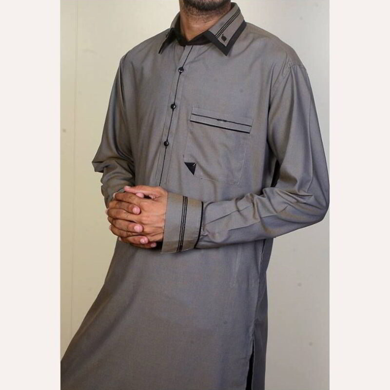 dark grey mens kurta