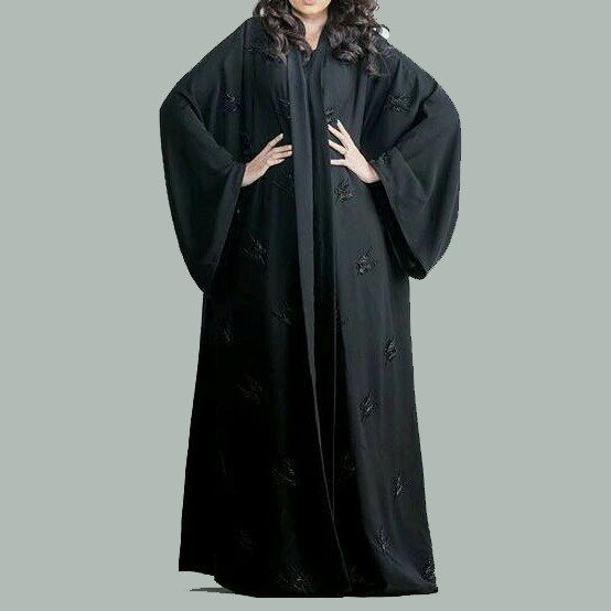 black beaded abaya