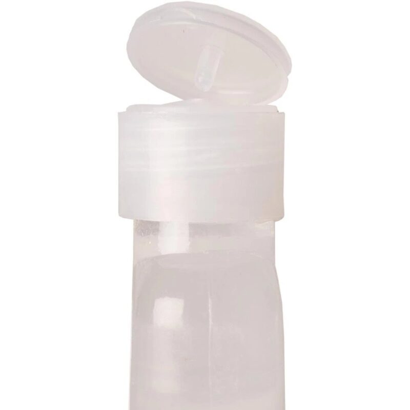 60 ml pocket size hand sanitizer with lid open