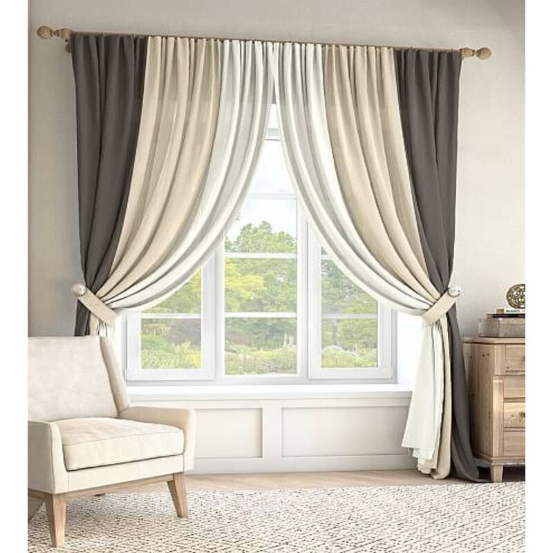 plain velvet curtain design