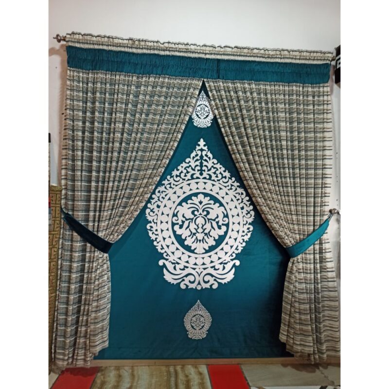 embroidered net curtain