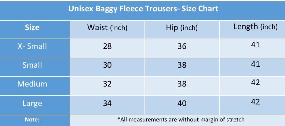 comprehensive size guide