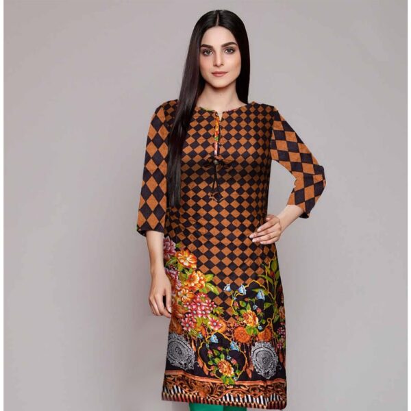 Khaddar full length shirt for women