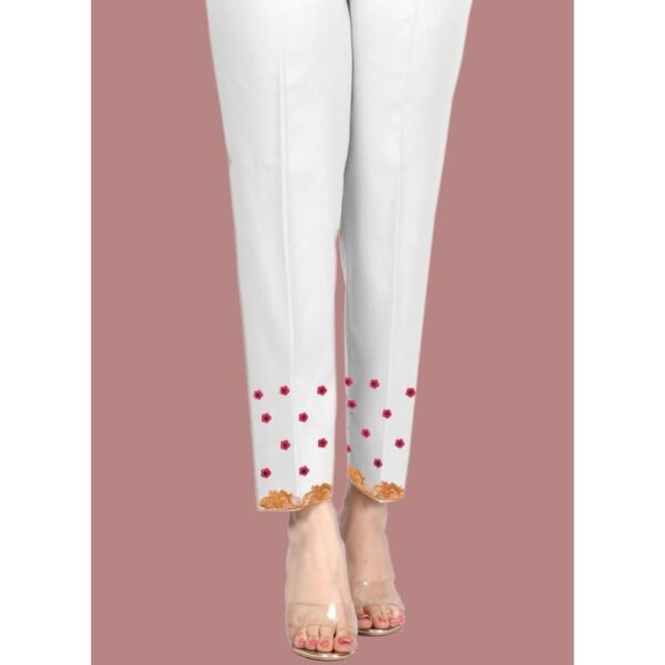 cotton embroidered trouser for ladies