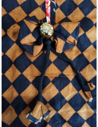 female-ladies-linen-khaddar-kurti-cotton trouser-embroidered trouser-white-black-check-house of calibre-women suiting -floral work on neck