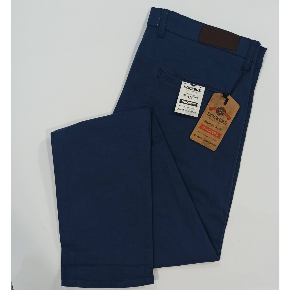 van mening zijn Geneeskunde Vijandig Dockers Blue Slim Fit Office Semi Formal Cotton Jeans - House Of Calibre