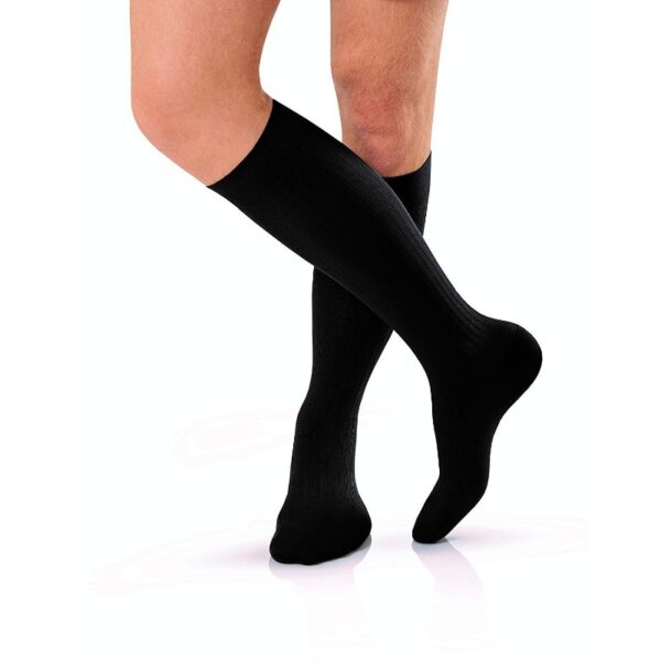 RIB cotton extra stretch Crew Cotton socks black comfortable