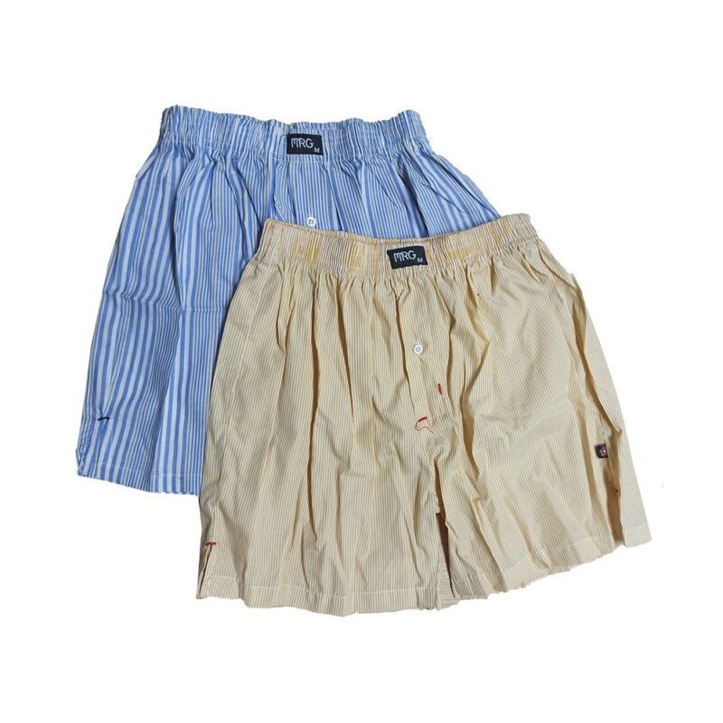 Pack of 2, Men Woven Cotton Long Shorts