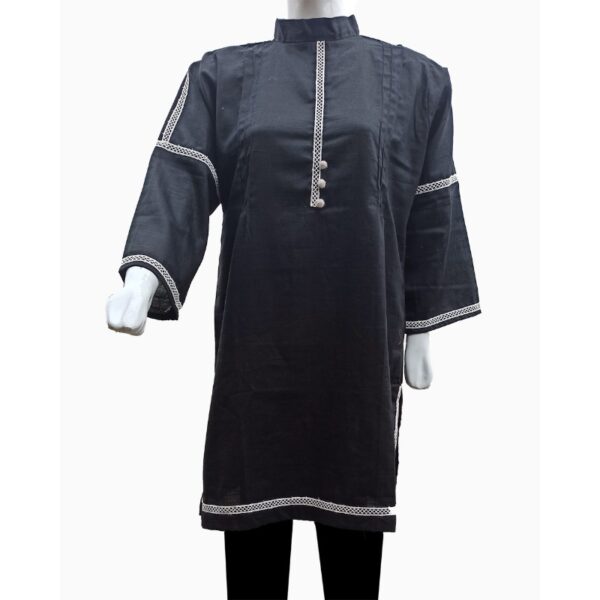 Female Latest black-khaddar-kurti-pakistan