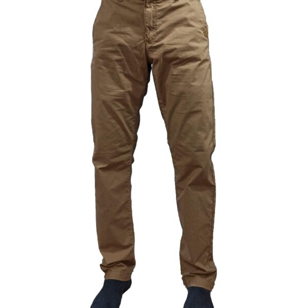 Skin Color Cotton Jeans Pants