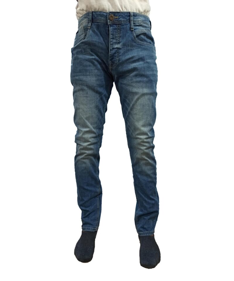 slim fit branded blue pants