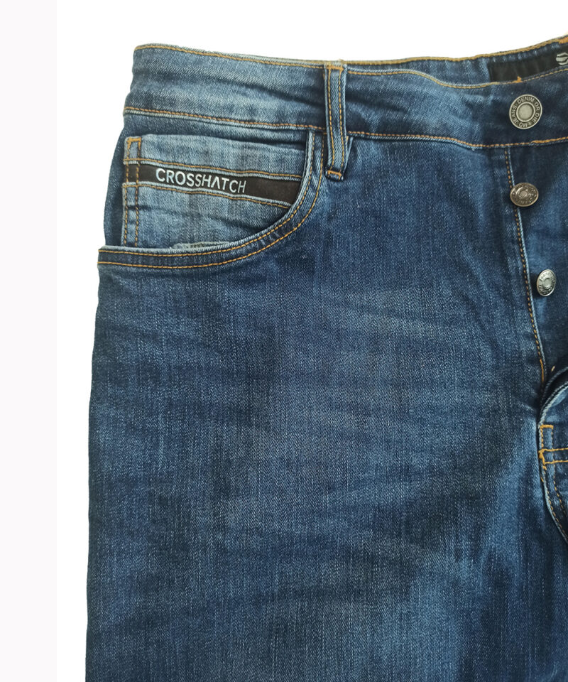 Cross Hatch Regular Fit Standard Blue Eco Friendly Stretchable Denim Pants - Image 5