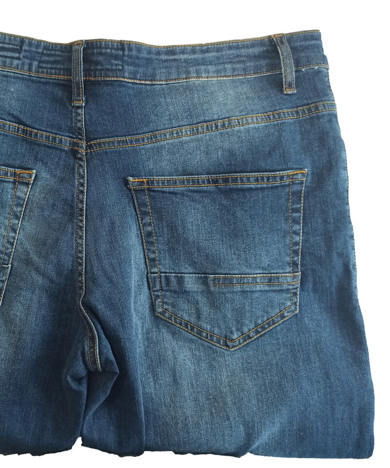 Cross Hatch Regular Fit Standard Blue Eco Friendly Stretchable Denim Pants - Image 6