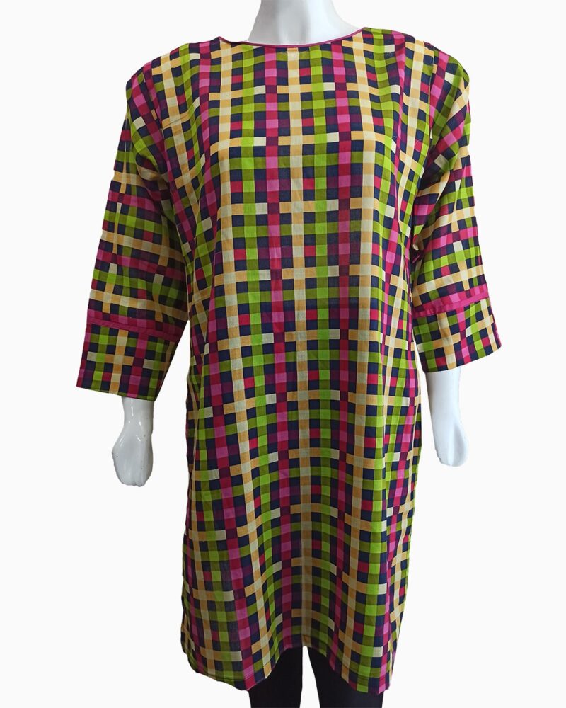 mulit-color-check-design-kurti-2