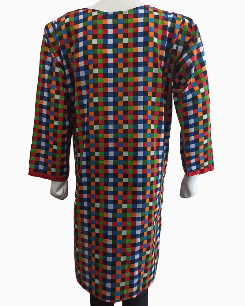 Multi Color Check Pattern Lawn Kurti - Image 2