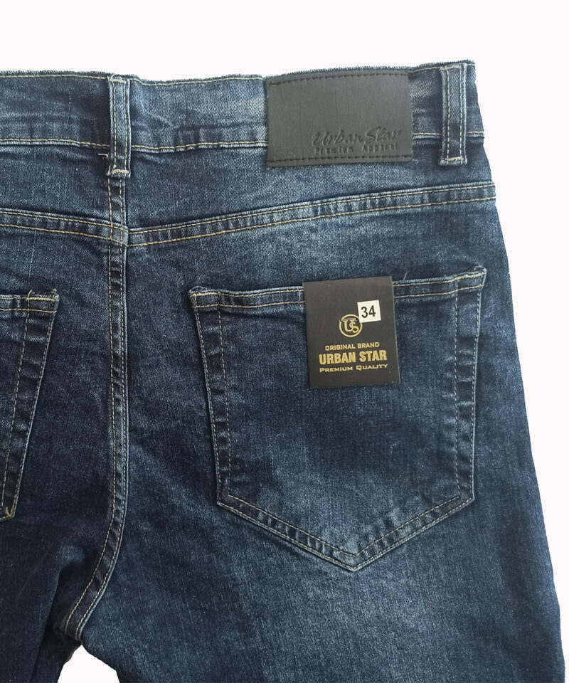 Urban Star Powder Washed Indigo Slim Fit Denim Pants - Image 5