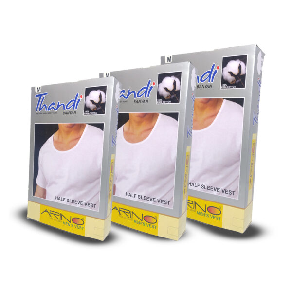 pack of 3 Half Sleeves Vests for Summer