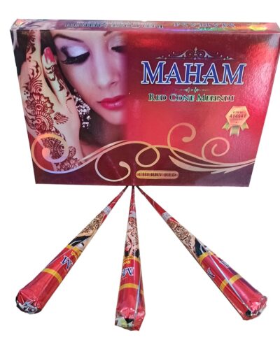 Pack of 3 Red Color Organic Cone Mehndi