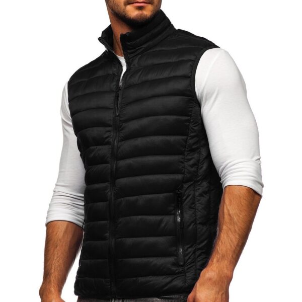 Puffer Gillet Waterproof Warm Black Jacket