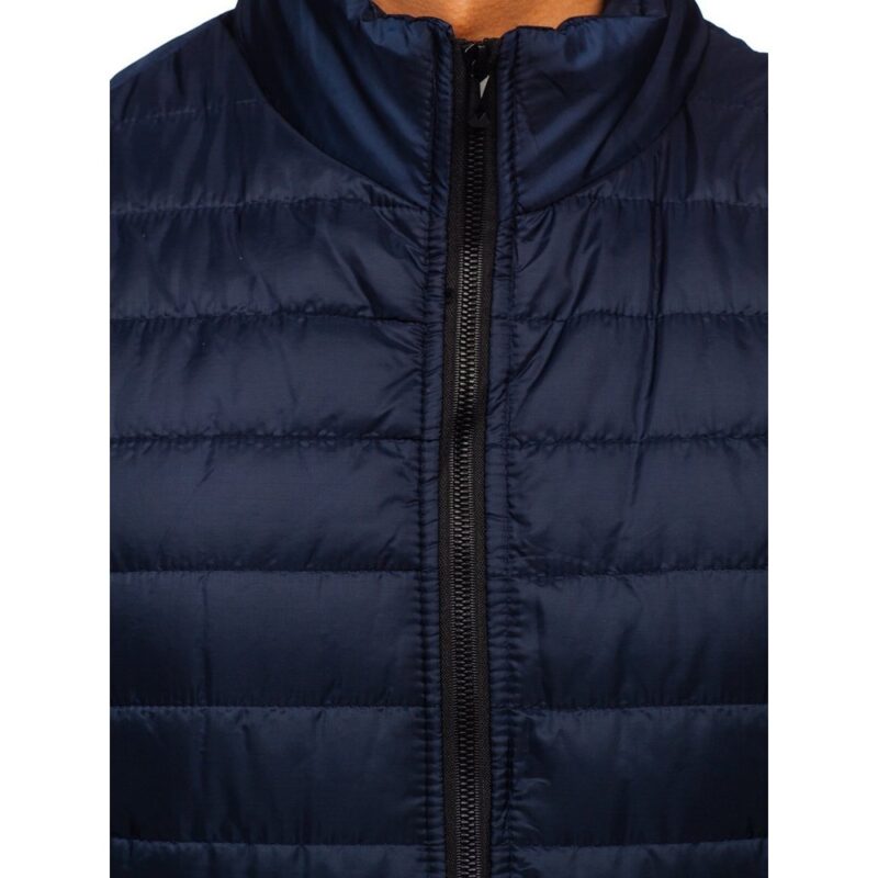 Puffer Gilet Quilted Men Navy Blue Ultra Warm Jacket - House Of Calibre