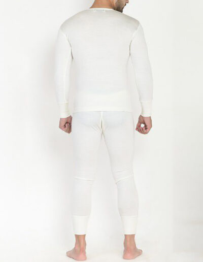 Premium Wool Off White Body Warmer Shirt & Trouser