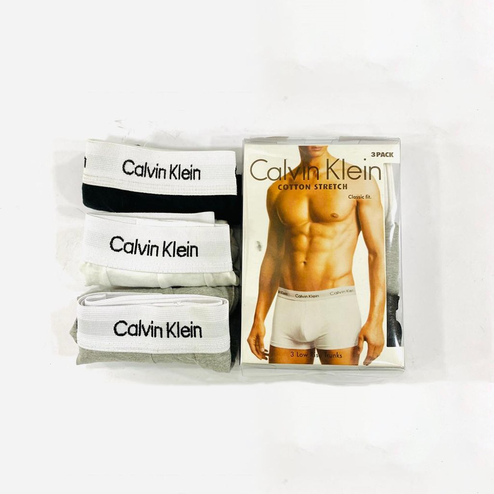 CK Relax Fit Pack of 3 Cotton Boxer Low Rise Trunk Briefs - House Of Calibre