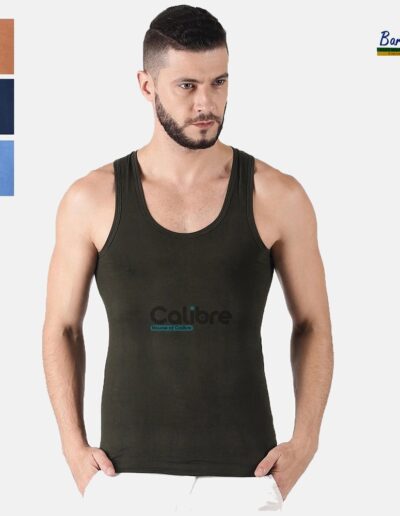 Dark Charcoal Grey Sleeveless Men Finest RIB Vest