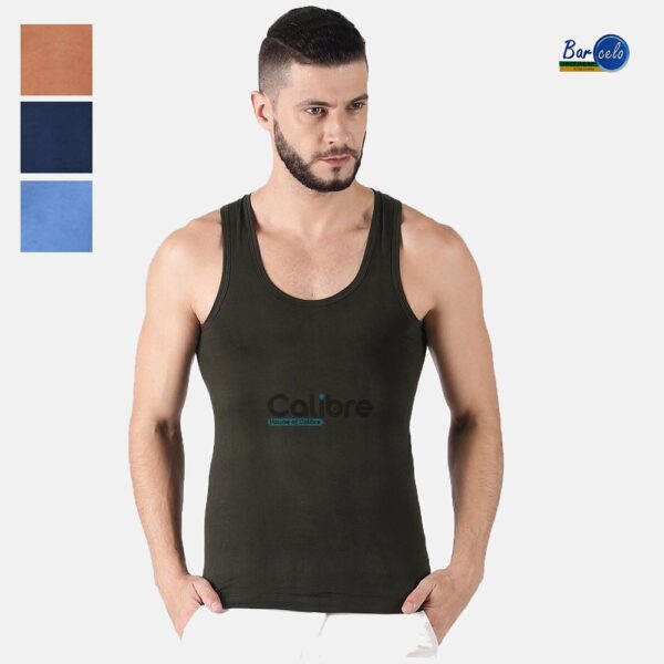 Dark Charcoal Grey Sleeveless Men Finest RIB Vest