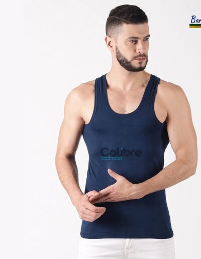 Navy Blue Muscle Fit GYM Vest