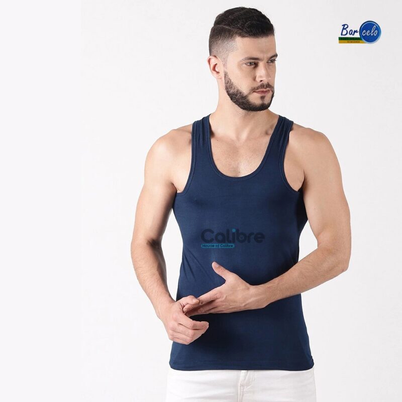 Navy Blue Muscle Fit GYM Vest