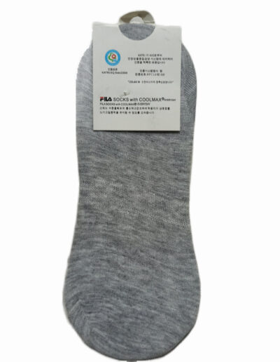 Light Grey Cotton No See Fila Socks