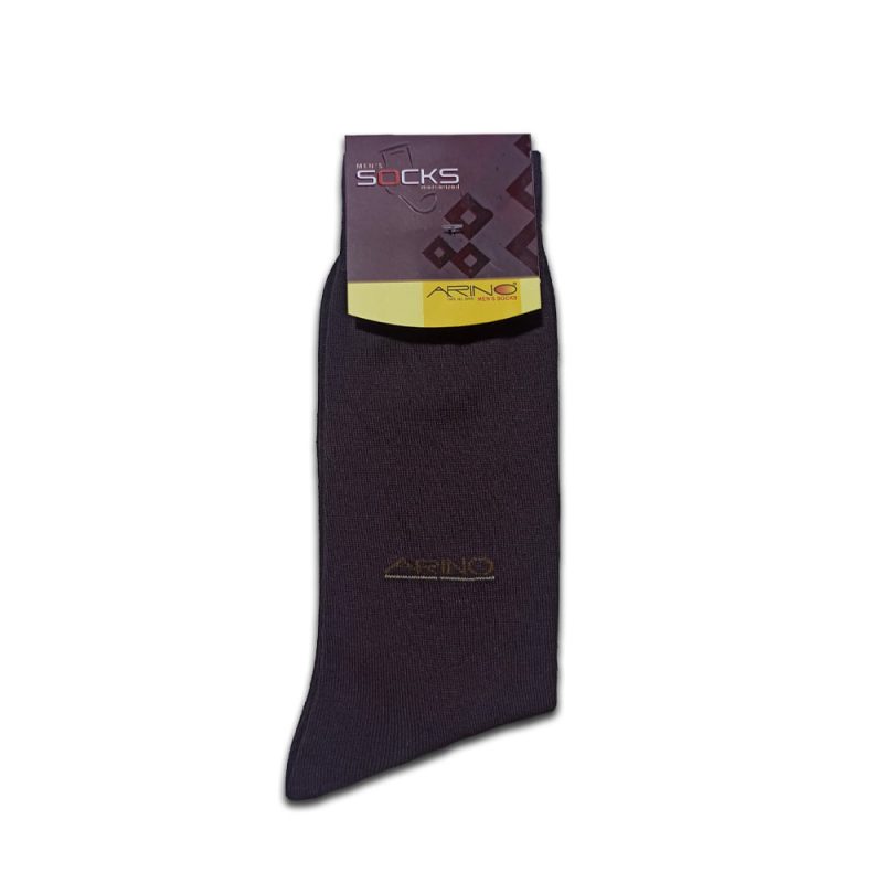 Dark Brown Cotton Crew Stretchable Full Socks