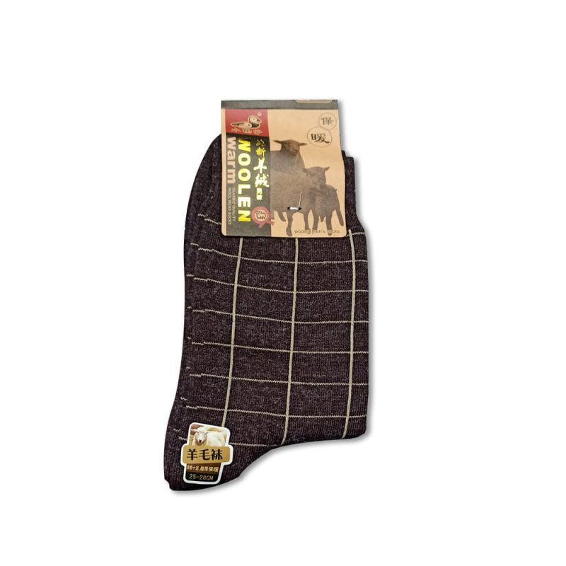 Warm Woolen Men Formal Maroon Socks