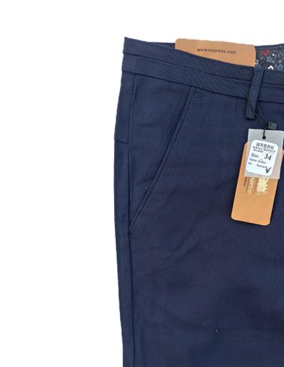 Dress Navy Blue Cotton Pant
