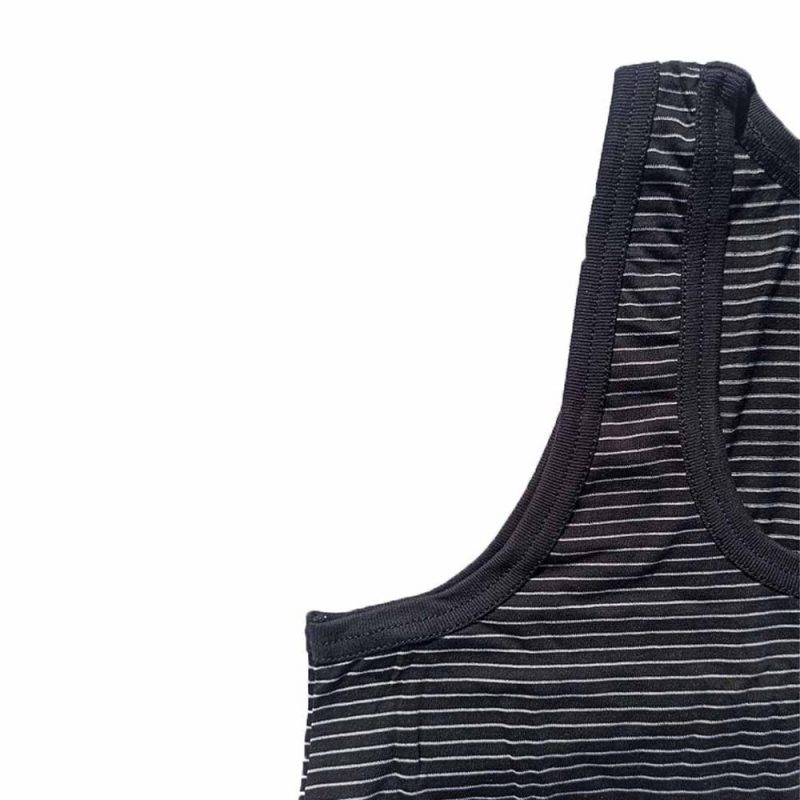 Black Stripe Men Body Tanktop