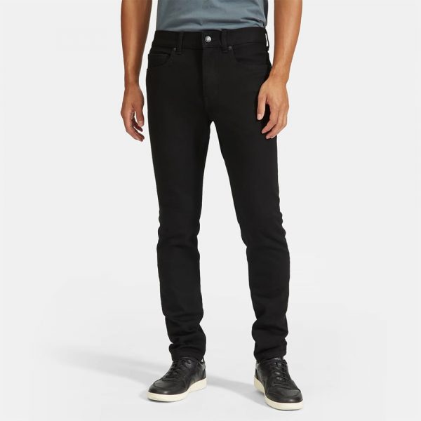 Guess Black Denim Regular Fit Stretchable Pant