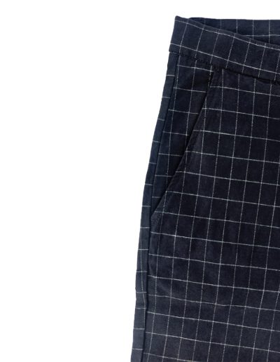 Semi Formal Check Black Pant