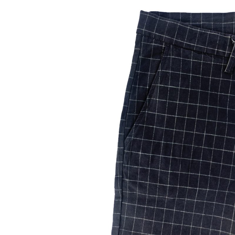 Semi Formal Check Black Pant