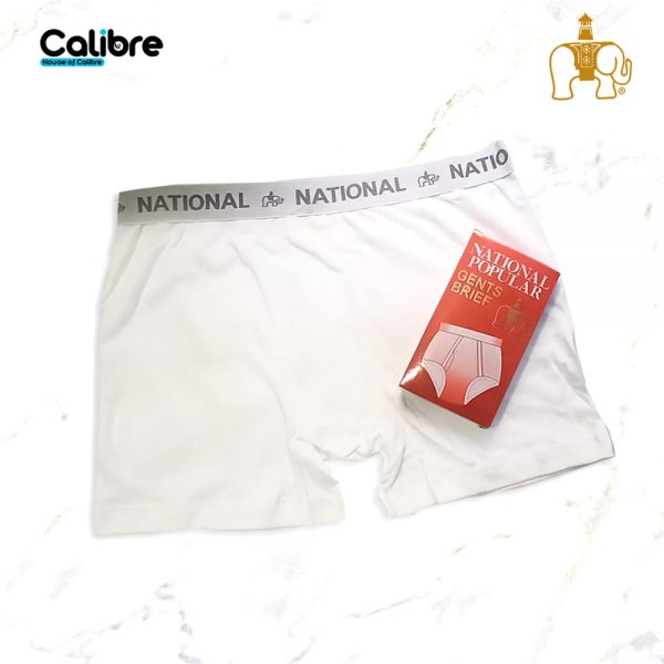 National Popular White All Day Comfort Stretchable Boxer Underwear