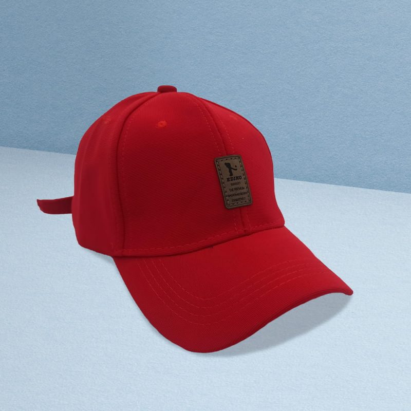 Sun Protection Red Color Golfer Cap