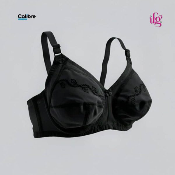 Damzel IFG Women Cotton Bra in Black – Adjustable Hook Soft Cotton Underwear for Girls & Women